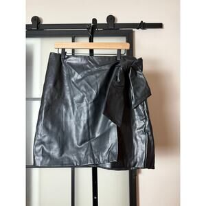 And Now This Nordstrom Faux Leather Wrap Skirt Size 1X